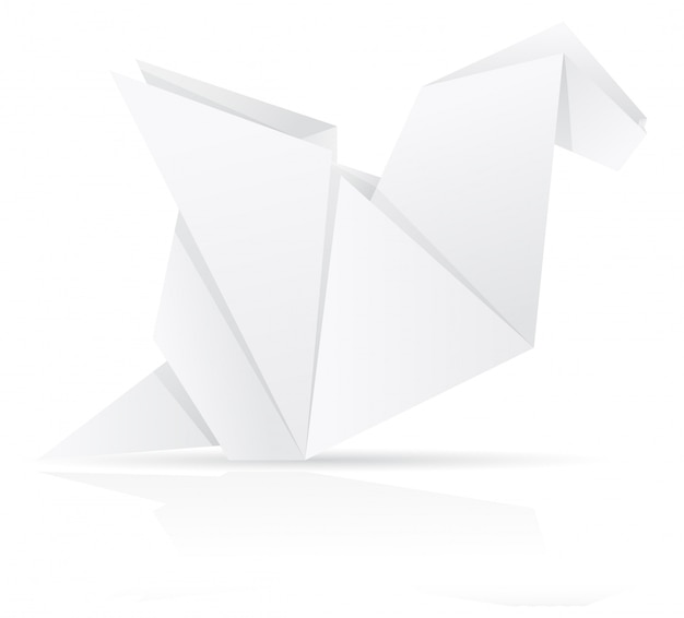 Origami papieru smoka wektoru ilustracja