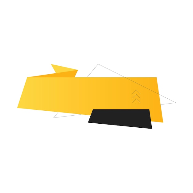 Origami sprzedaż baner etykieta odznaka pusty szablon projektu