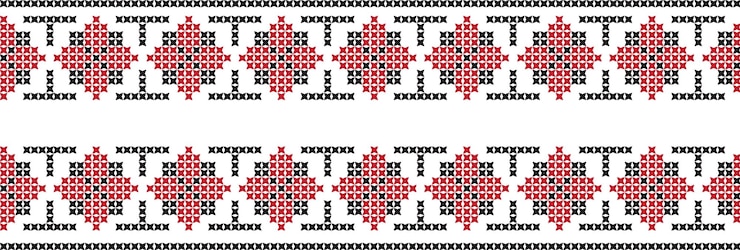 Wektor ornament krzyżowy z haftowaniem wzór narodowy ukraiński słowiański