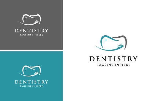 Ortodontyczne Logo Dentystyczne Szablon Wektor Szczoteczki Do Zębów