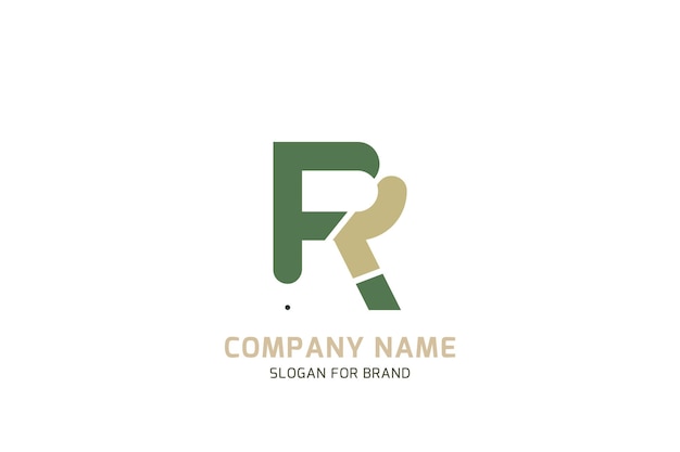 Oryginalny symbol R dla logo Litera w stylizacji kamuflażu dla motywu wojskowego i wojskowego dla kreatywnego szablonu projektu Płaska ilustracja Eps10