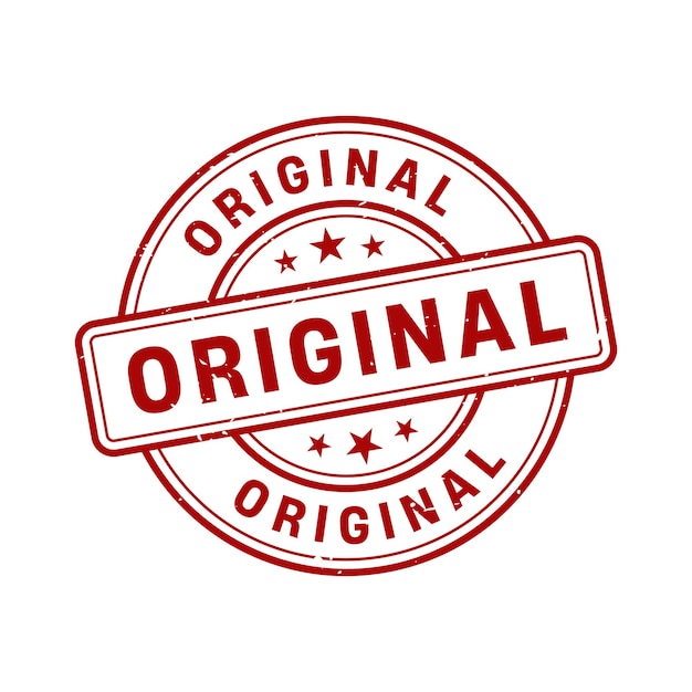 Oryginalny znaczek. Oryginalny okrągły znak Grunge