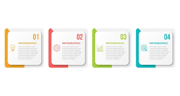 Oś Czasu Infografika Element Projektu I Opcje Numeryczne Koncepcja Biznesowa Z 4 Krokami Może Być Używany Do Schematu Układu Przepływu Pracy, Raport Roczny, Projektowanie Stron Internetowych Wektor Biznesowy Szablon Do Prezentacji