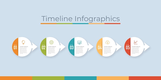 Plik wektorowy oś czasu infografika projektowanie ikony marketingowe schemat układu przepływu pracy wizualizacja danych biznesowych