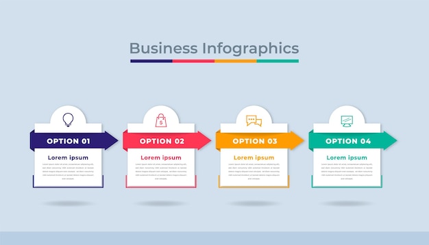 Oś Czasu Infografiki Wizualizacja Danych Biznesowych Wykres Procesu Wykres Z Opcjami Kroków