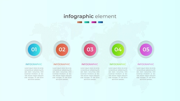 Plik wektorowy oś czasu kreatywnych infografik biznesowych z przezroczystym efektem