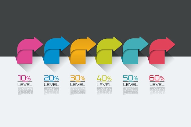 Oś czasu Szablon krok po kroku Infografika