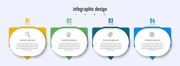 Plik wektorowy oś czasu szablonu graficznego informacji biznesowych z 4 opcjami kroków może być używana do diagramu przepływu pracy