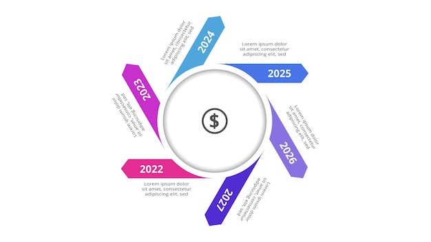 Oś Czasu Z Szablonem Infograficznym Dla Ilustracji Wektorowych Prezentacji Biznesowych W Sieci Web