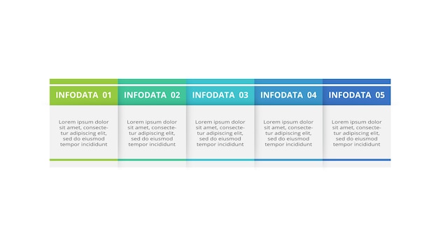 Oś Czasu Z Szablonem Infografiki 5 Elementów Do Ilustracji Wektorowych Prezentacji Biznesowych W Internecie