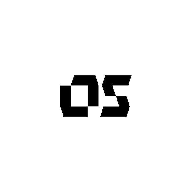 OS monogram logo projekt list tekst nazwa symbol monochromatyczne logotyp alfabet znak proste logo
