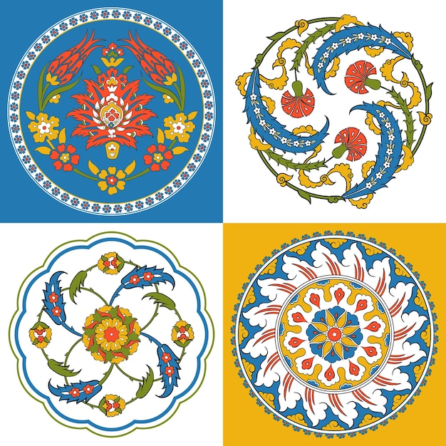 Plik wektorowy osmańskie starożytne tureckie wzory, motywy