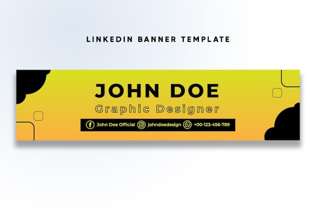 Osobisty Profesjonalny Baner Linkedin