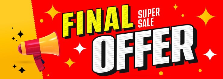 Ostateczna oferta szablon banera super wyprzedaży