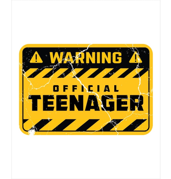 Ostrzeżenie Oficjalna koszulka dla nastolatków 13th Birthday Teen Gift TShirt