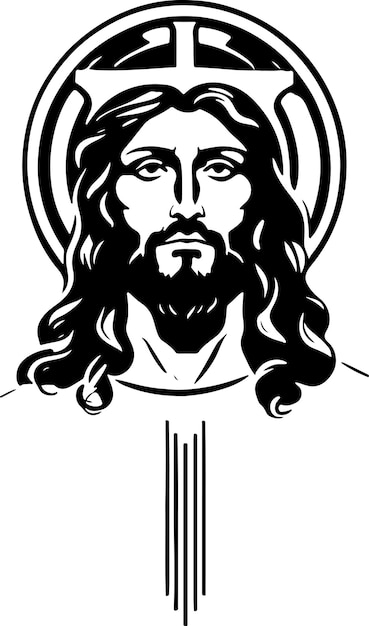 Plik wektorowy oszałamiająca i cudowna grafika wektorowa jezusa chrystusa