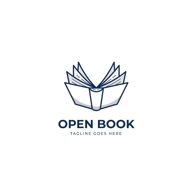 Plik wektorowy otwarta książka logo ikona edukacji związanej szablon symbolu