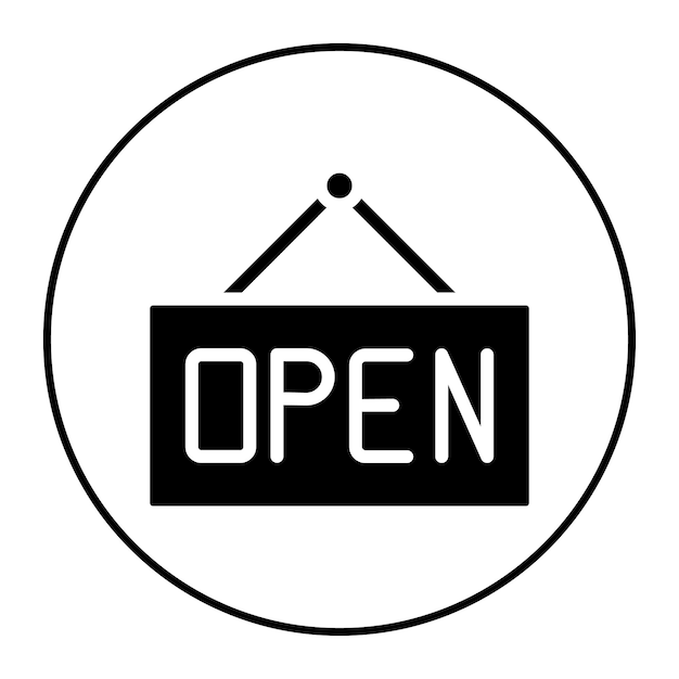 Otwórz obraz wektorowy ikony Można go użyć w sklepie internetowym