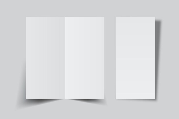 Wektor otwórz szablon leaflet bi fold mockup pusty papier kartki podziękowania notatki papier kartka powitania zaproszenie ślubne broszura kartka pocztowa lub jakiekolwiek twórcze dzieło do prezentacji swojego projektu