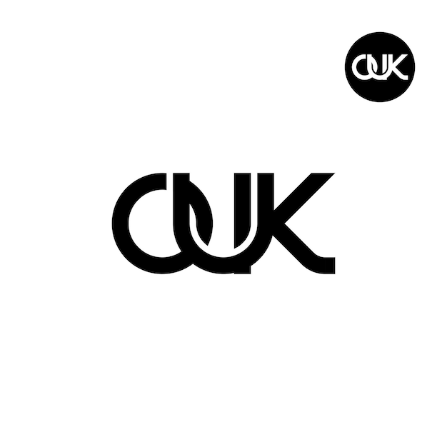 Ouk Letter Monogram Logo Design