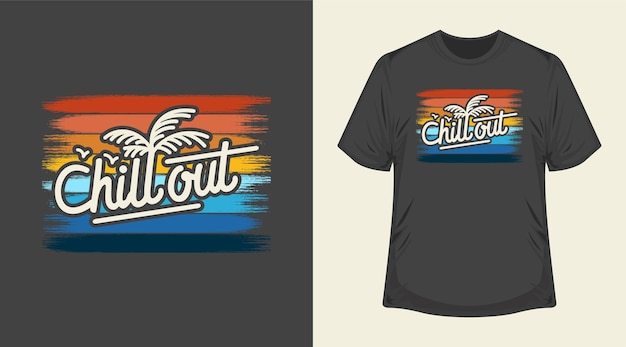 Outdoor Beach T Shirt Design odzież na lato plakat kolorowy nadruk w tle merchandise