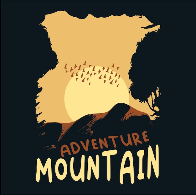 Outdoor Mountain Vector Design Na Koszulkę