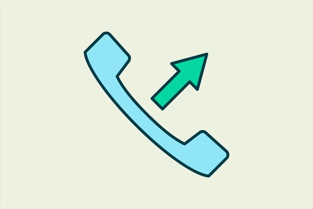 outgoing call icon icon related to UI elements suitable for web site app user interfaceselement printable etc flat line icon style simple vector design editable