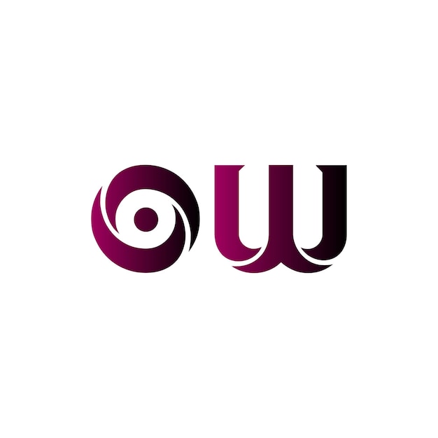 Plik wektorowy ow abstrakcyjne logo