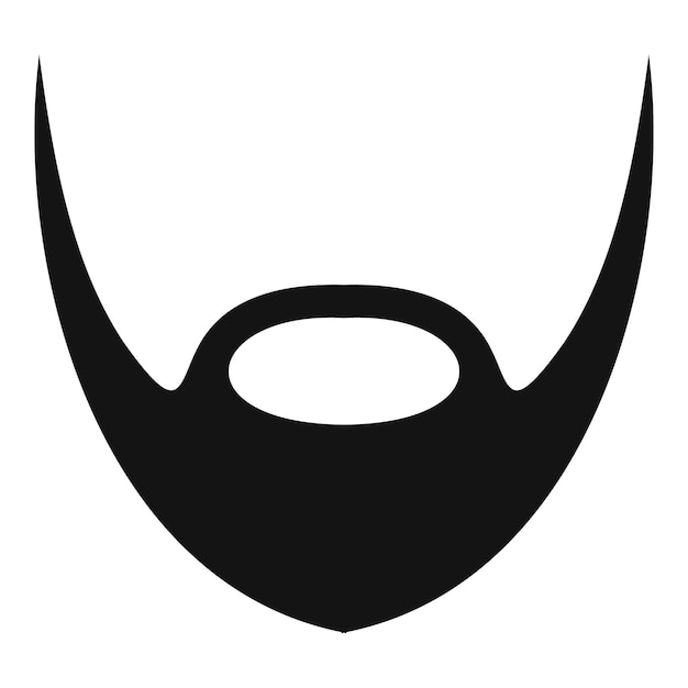 Plik wektorowy owalna ikona brody prosta ilustracja owalnej ikony wektorowej brody dla sieci