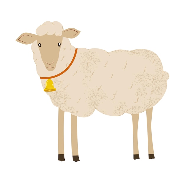 Owce W Płaski Ilustracji Wektorowych