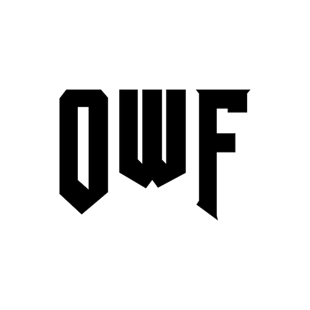 OWF - Design logo dla firmy technologicznej OWF logo czarno-białe kombinacja kolorów OWF Logo OWF Wektor OWF projekt OWF ikona OWF alfabet OWF typografia logo projekt