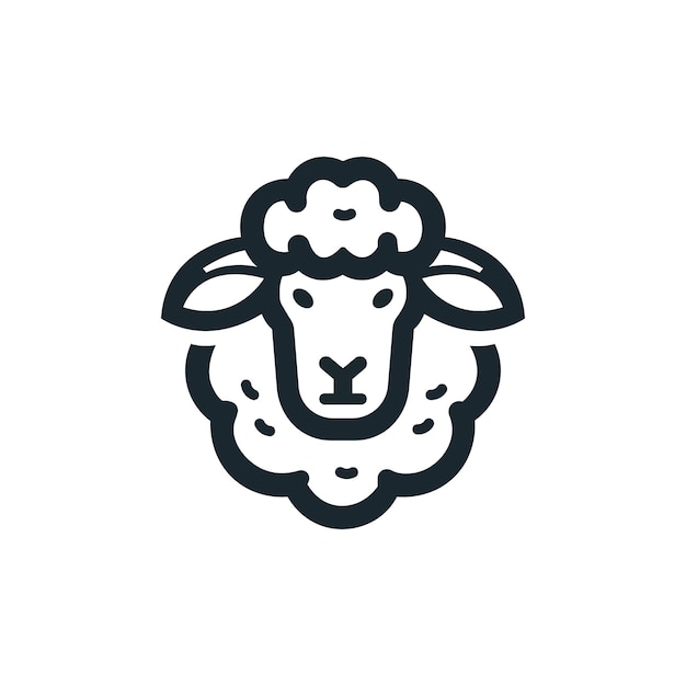 Owieczka Zwierzę Głowa Lamb Symbol