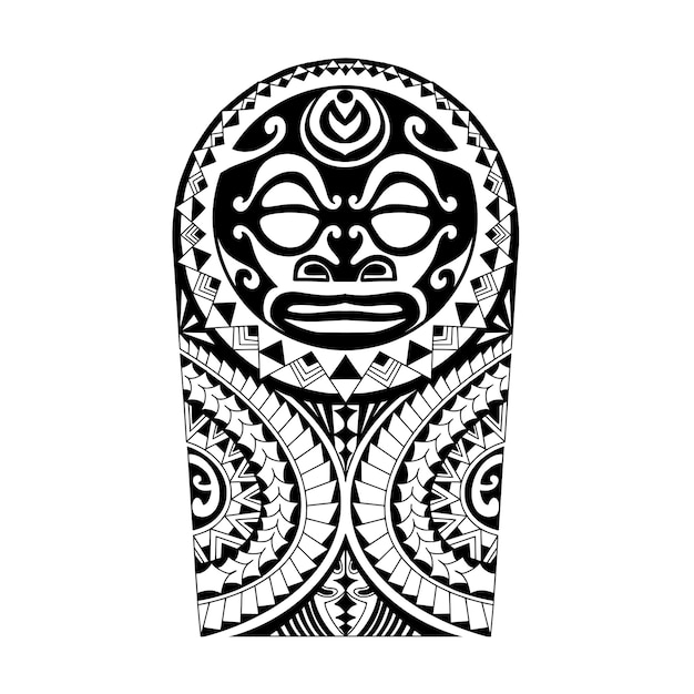 Owiń Wokół Ramienia Polinezyjski Wzór Tatuażu Wzór Aborygeński Samoan