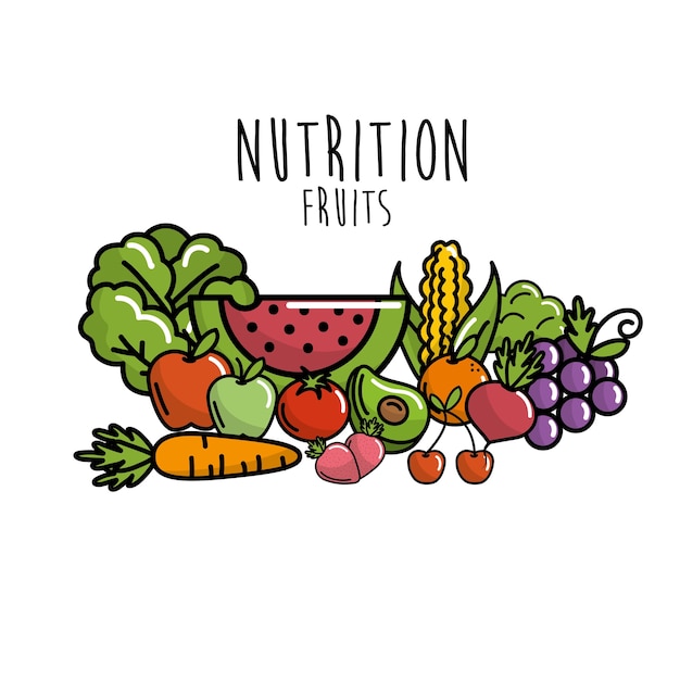 owoce i warzywa z pokarmem białkowym