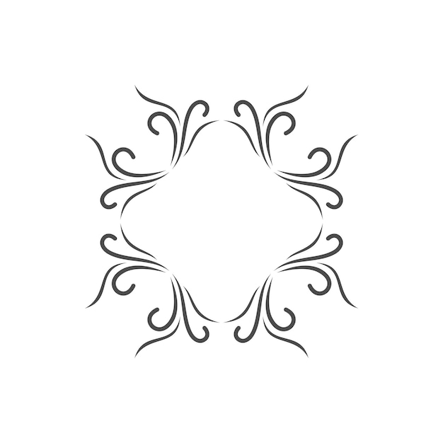 Ozdobny Kwiat Logo Szablon Ilustracja Projekt Wektor Eps 10