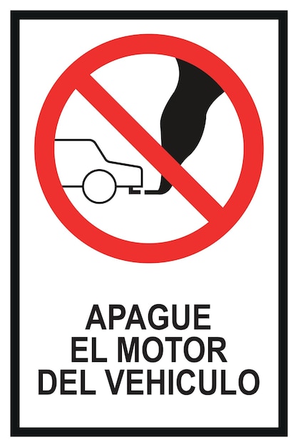 Plik wektorowy oznaki wyłączenia silnika pojazdu