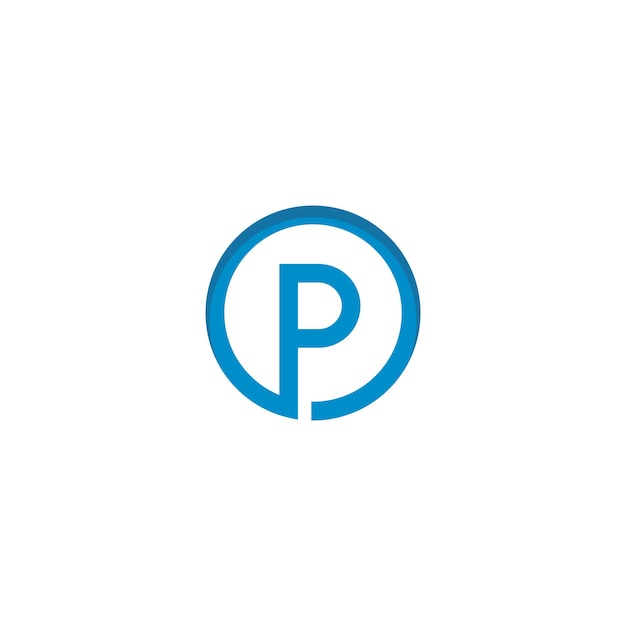 P list logo szablon logo wektor ikona ilustracja
