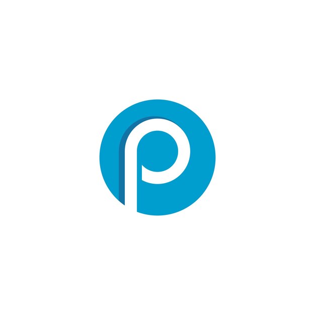 P list logo szablon logo wektor ikona ilustracja
