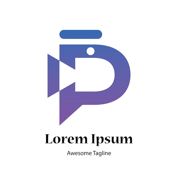 P plik wektorowy projektu logo litery P