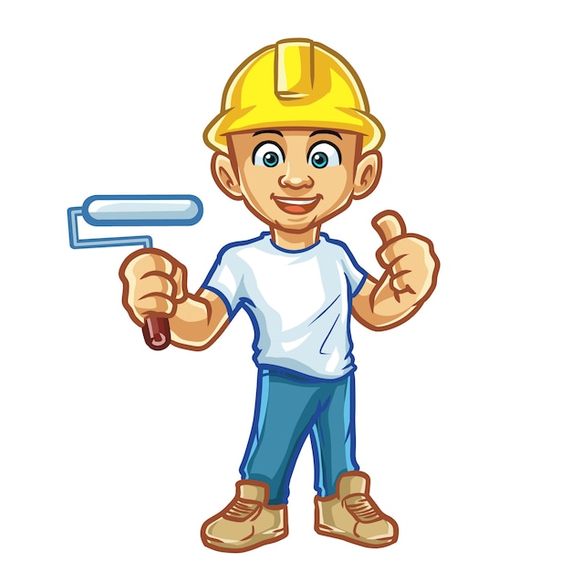 Painter Man Mascot Design