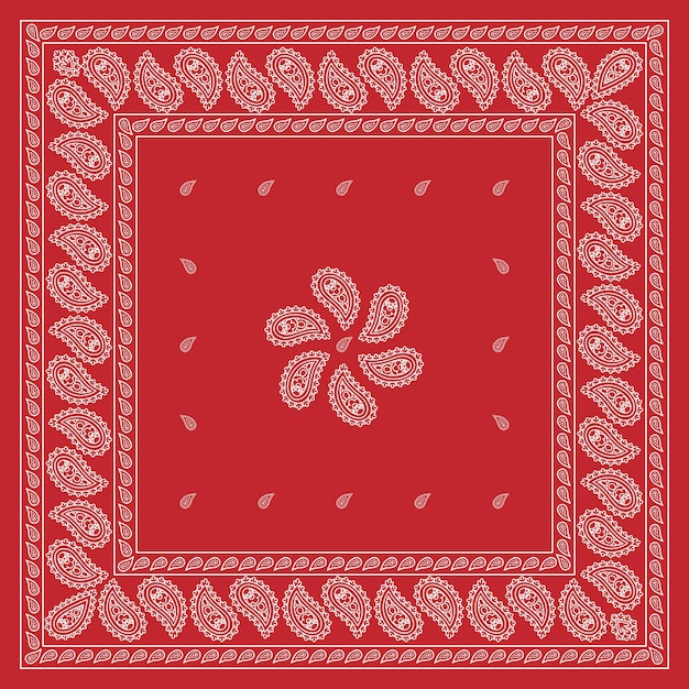 Plik wektorowy paisley ethnic floral hand drawn chustka chusteczka
