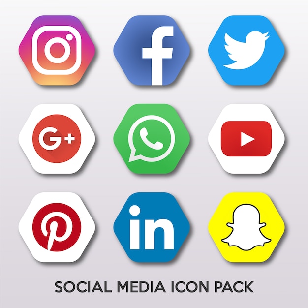 Plik wektorowy pakiet ikon mediów społecznościowych