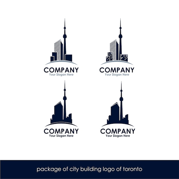 pakiet logo budynku miasta Toronto