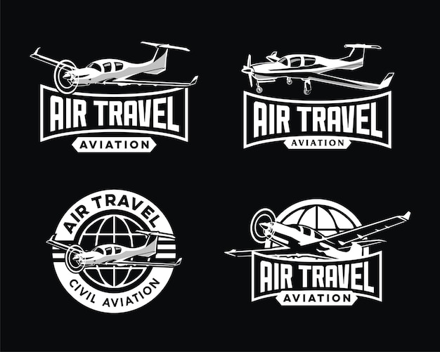Plik wektorowy pakiet logo lotnictwa