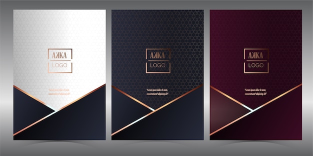 Pakiet Luxury Menu Cover Design Geometric