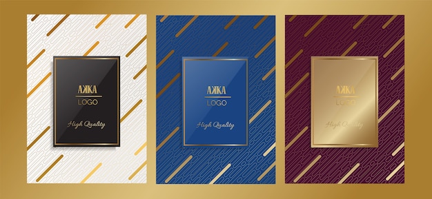 Pakiet Luxury Menu Cover Design Geometric