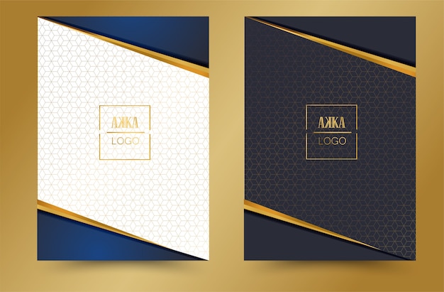 Pakiet Luxury Menu Cover Design Geometric