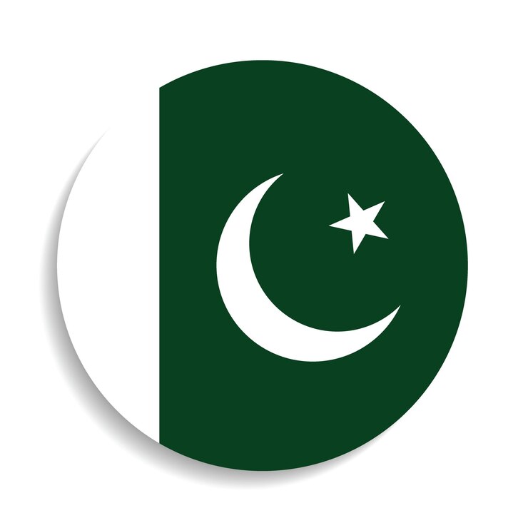 Wektor pakistan okrągłe logo flagi ikonę cyfrową ilustrację wektorową projekt