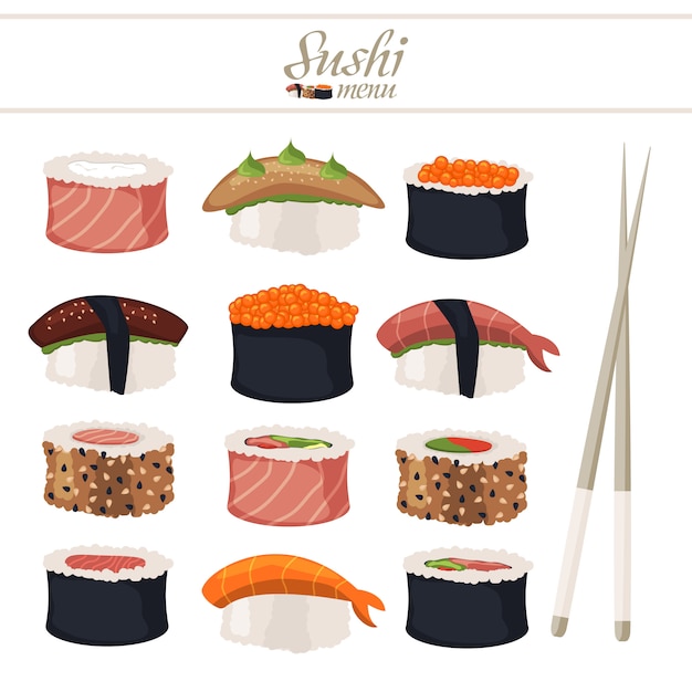 Plik wektorowy pałeczki sushi ilustracyjny