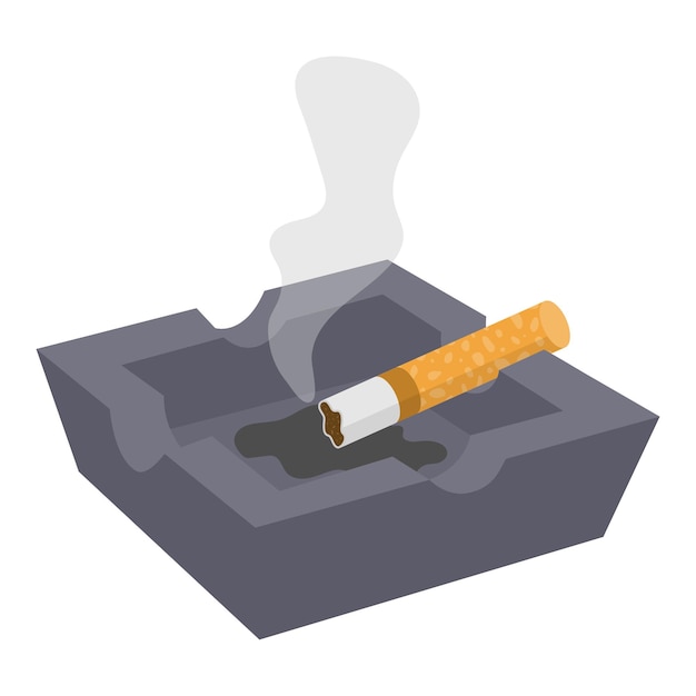 Plik wektorowy palenie papierosów w popielniczce ilustracji wektorowych